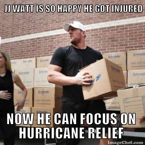 NFL Week 7: Who wins in a fight JJ Watt or a&nbsp;Hurricane.